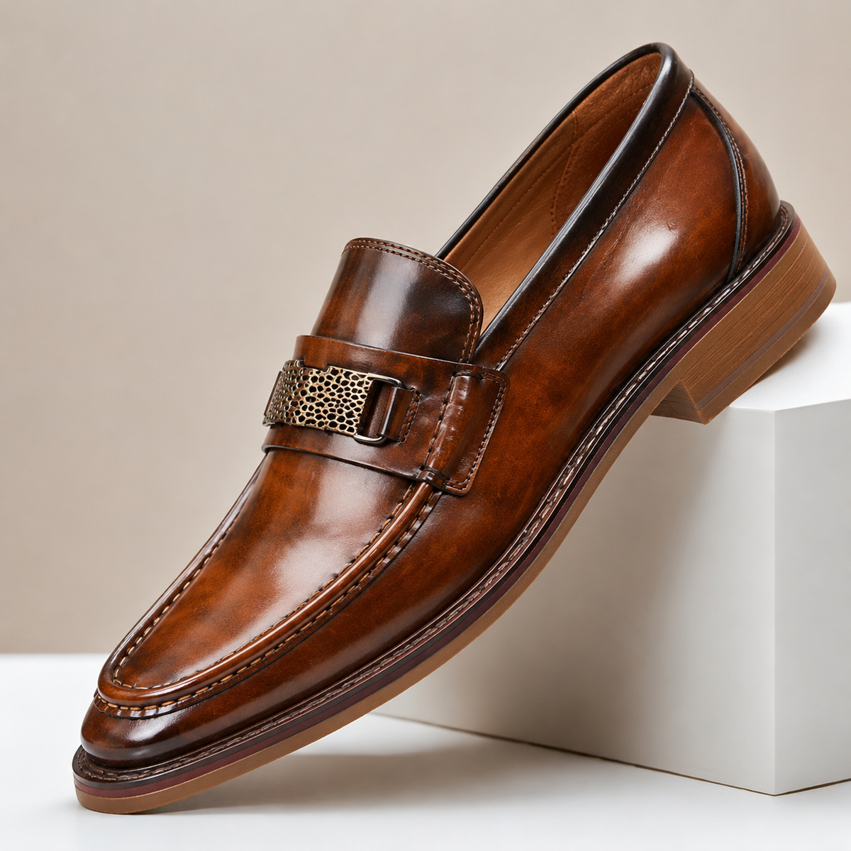 Sylvan Cowhide Leather Loafers