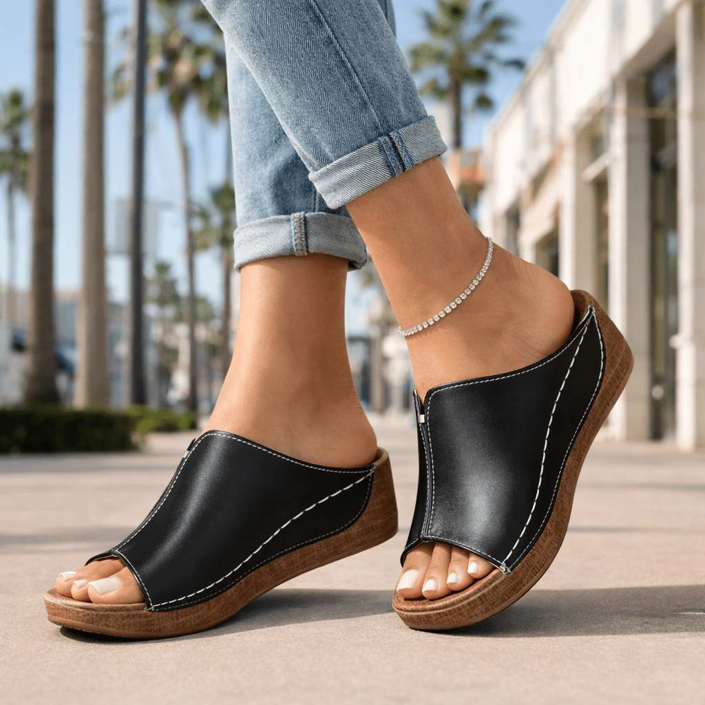 BIANCA LEATHER SANDALS - ARDEN ROVE