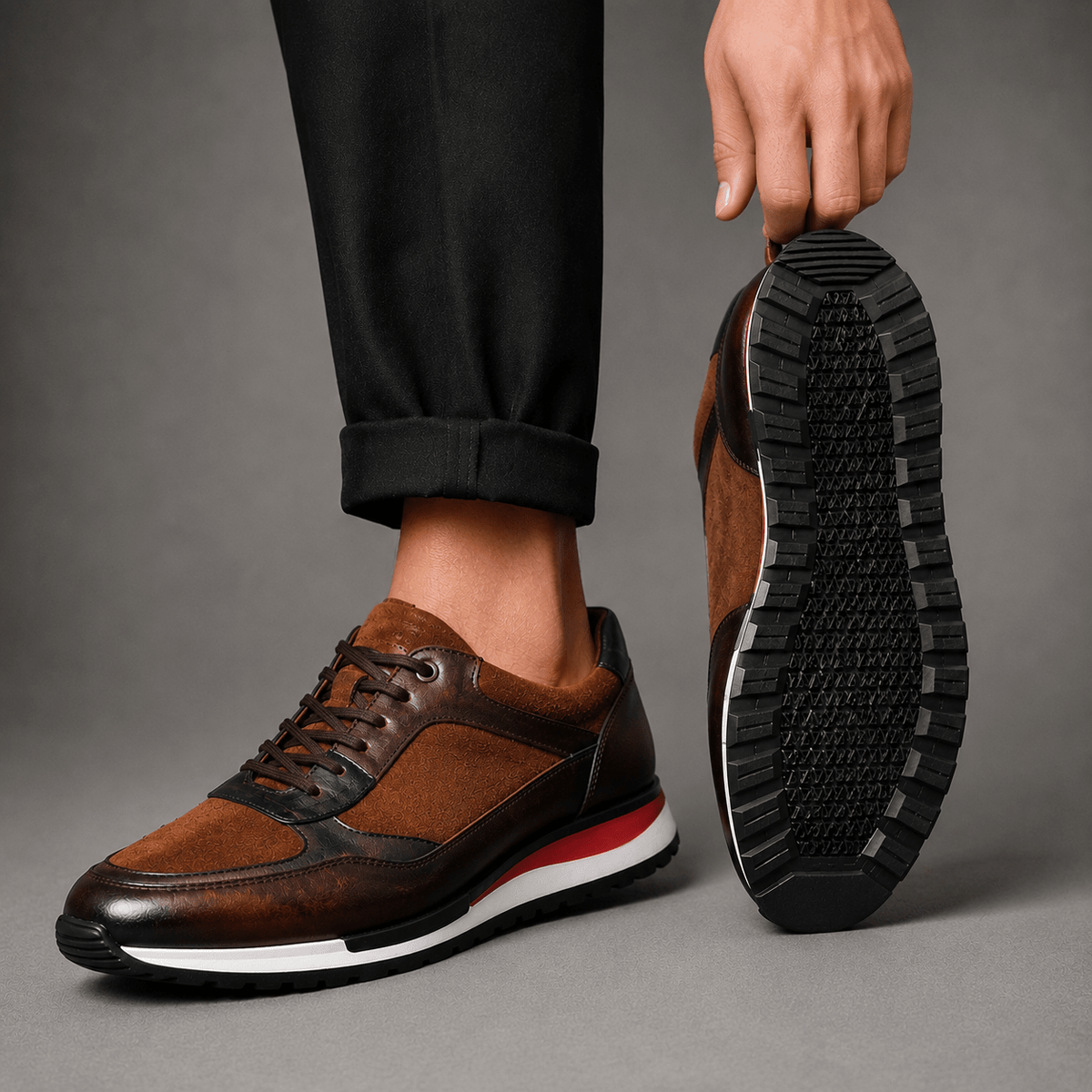 BIRKLEY COWHIDE LEATHER SNEAKERS - ARDEN ROVE