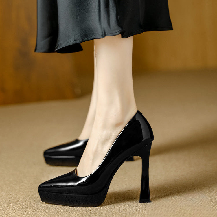 Tacones Vela de cuero genuino