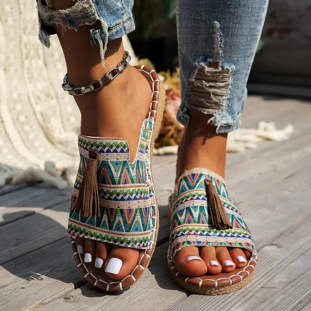 Boho Tassel Flats - ARDEN ROVE