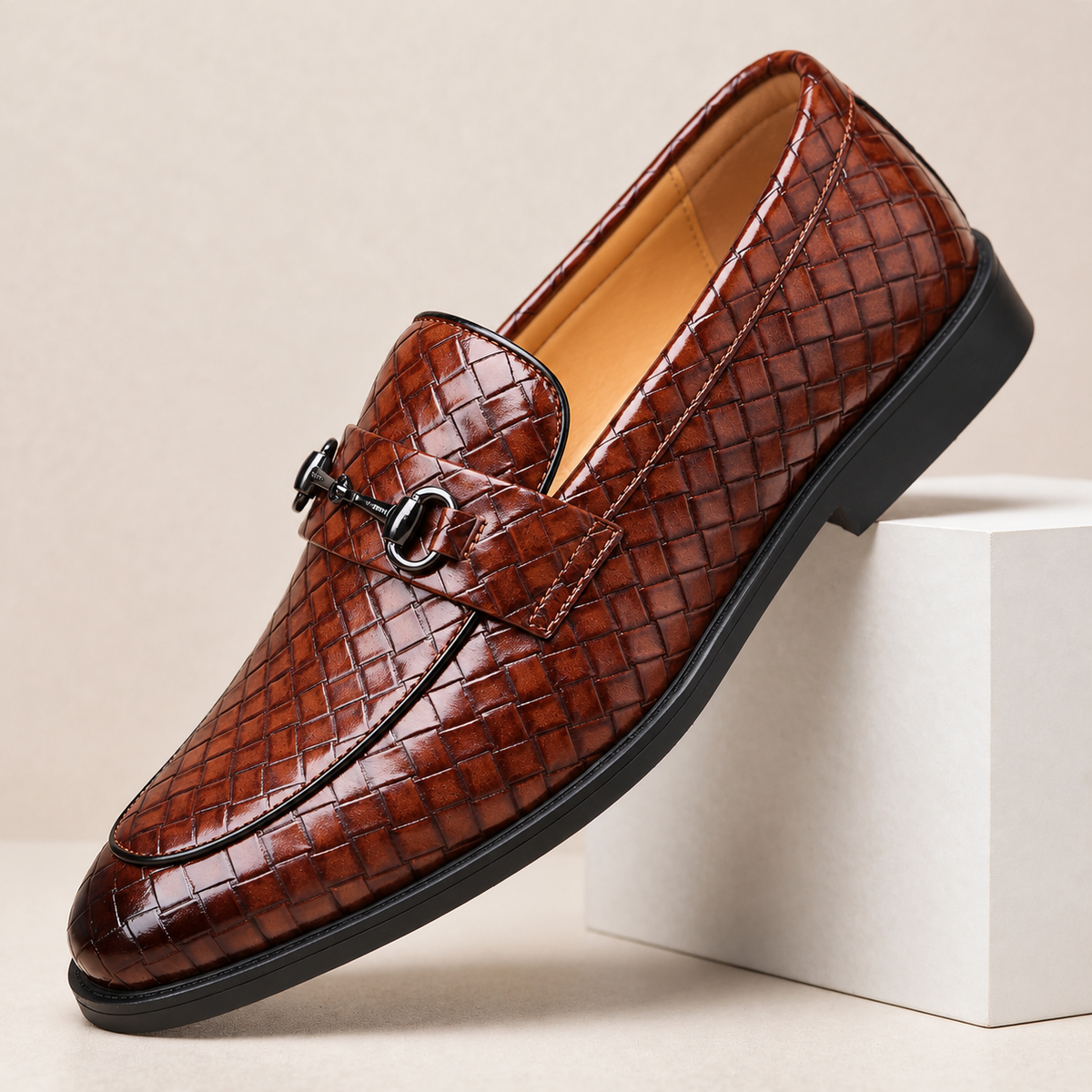 Elaric hästsko-loafers i läder