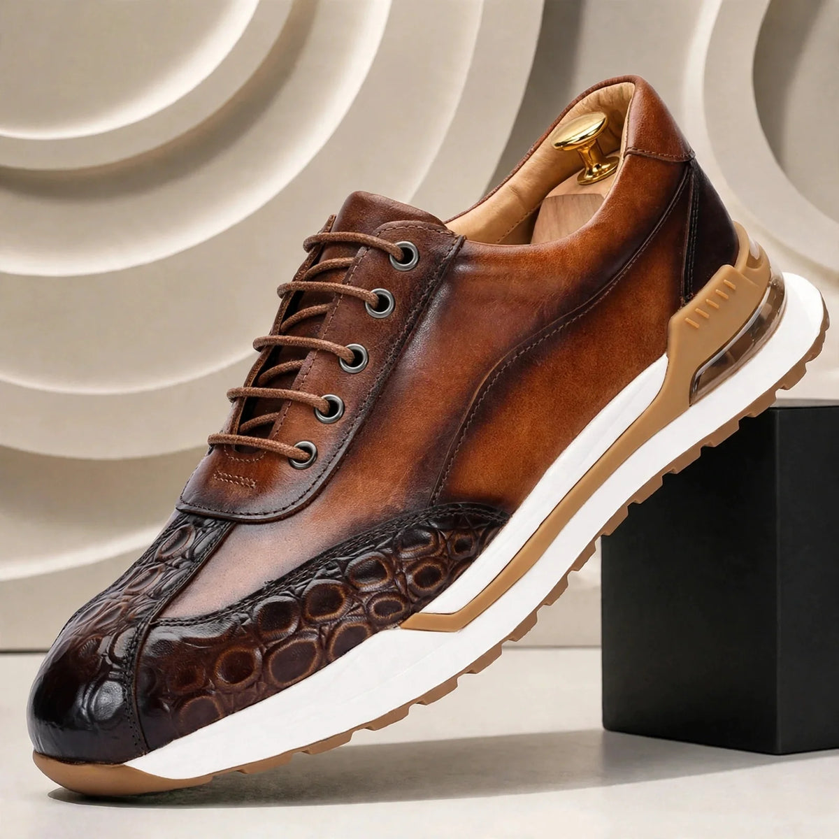 Marcello sneakers i koppeläder