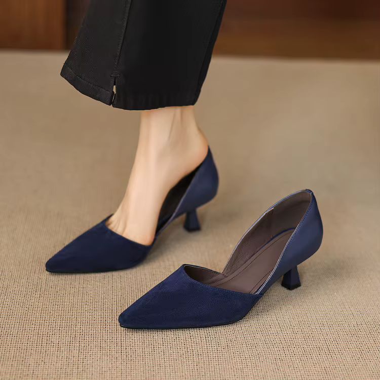 Mae Genuine Suede Heels