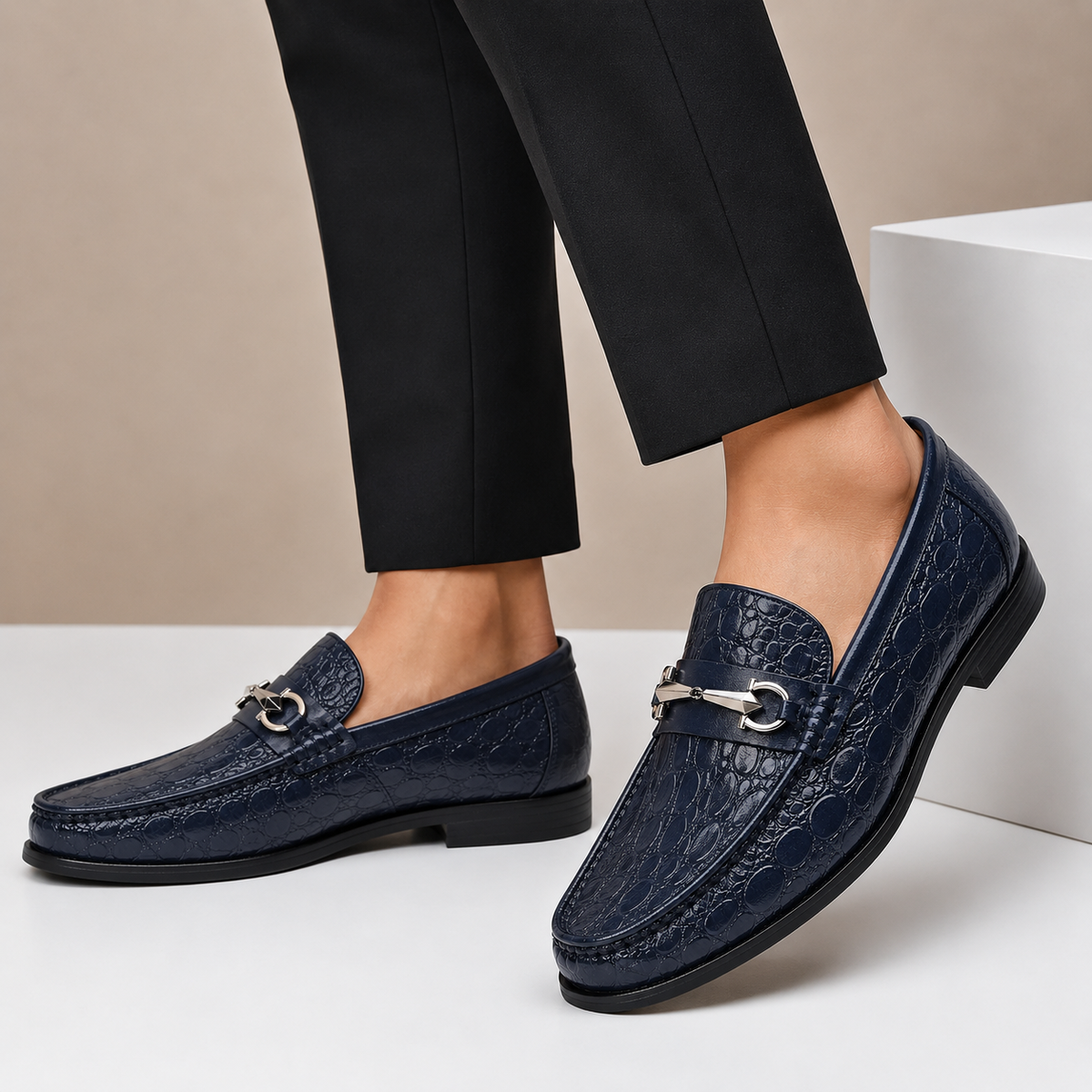 Dorvaro loafers i okselæder