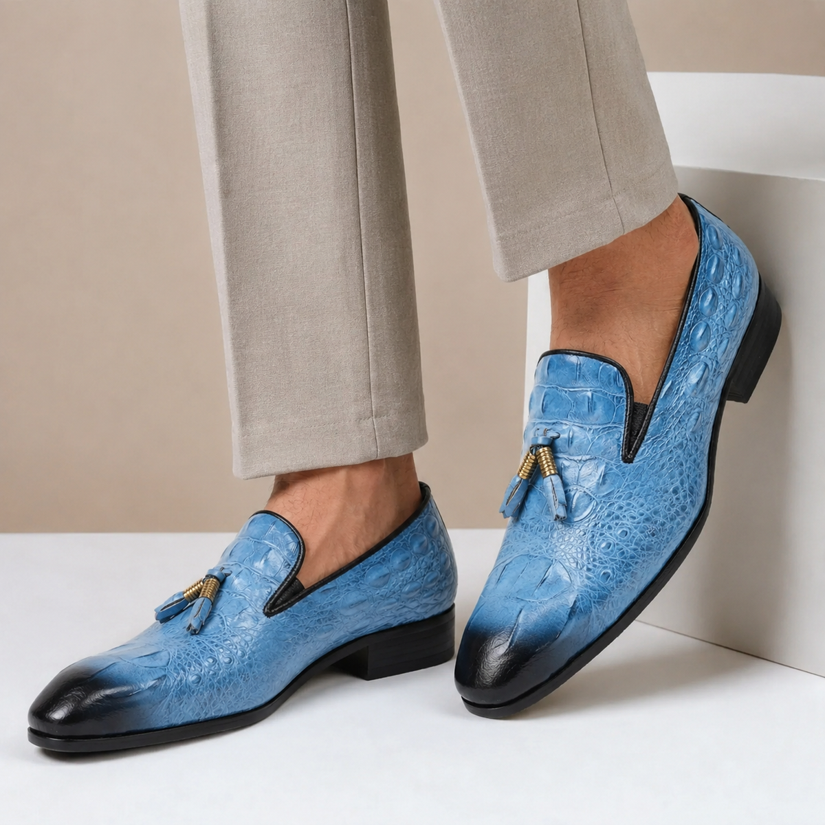 Barello Cowhide Leather Loafers