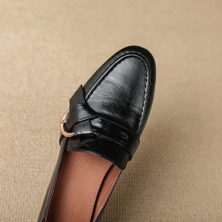 Mocasines Lila de cuero genuino