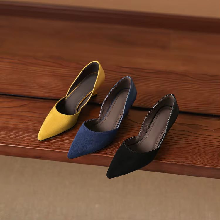Mae Genuine Suede Heels