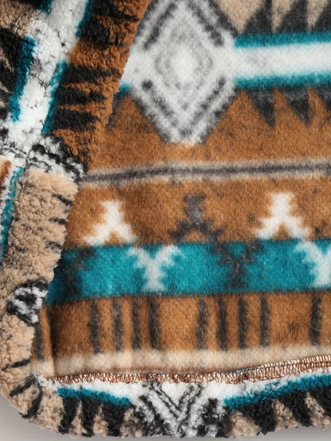 Cash | Pull western en maille à col zippé pour homme