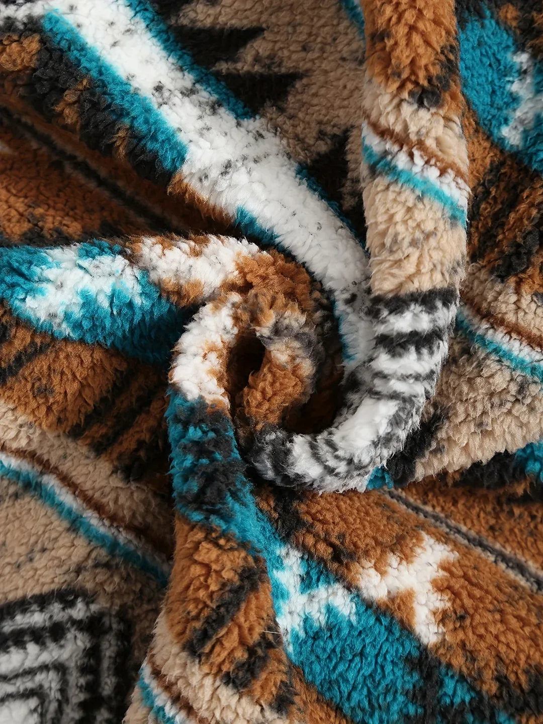 Cash | Pull western en maille à col zippé pour homme