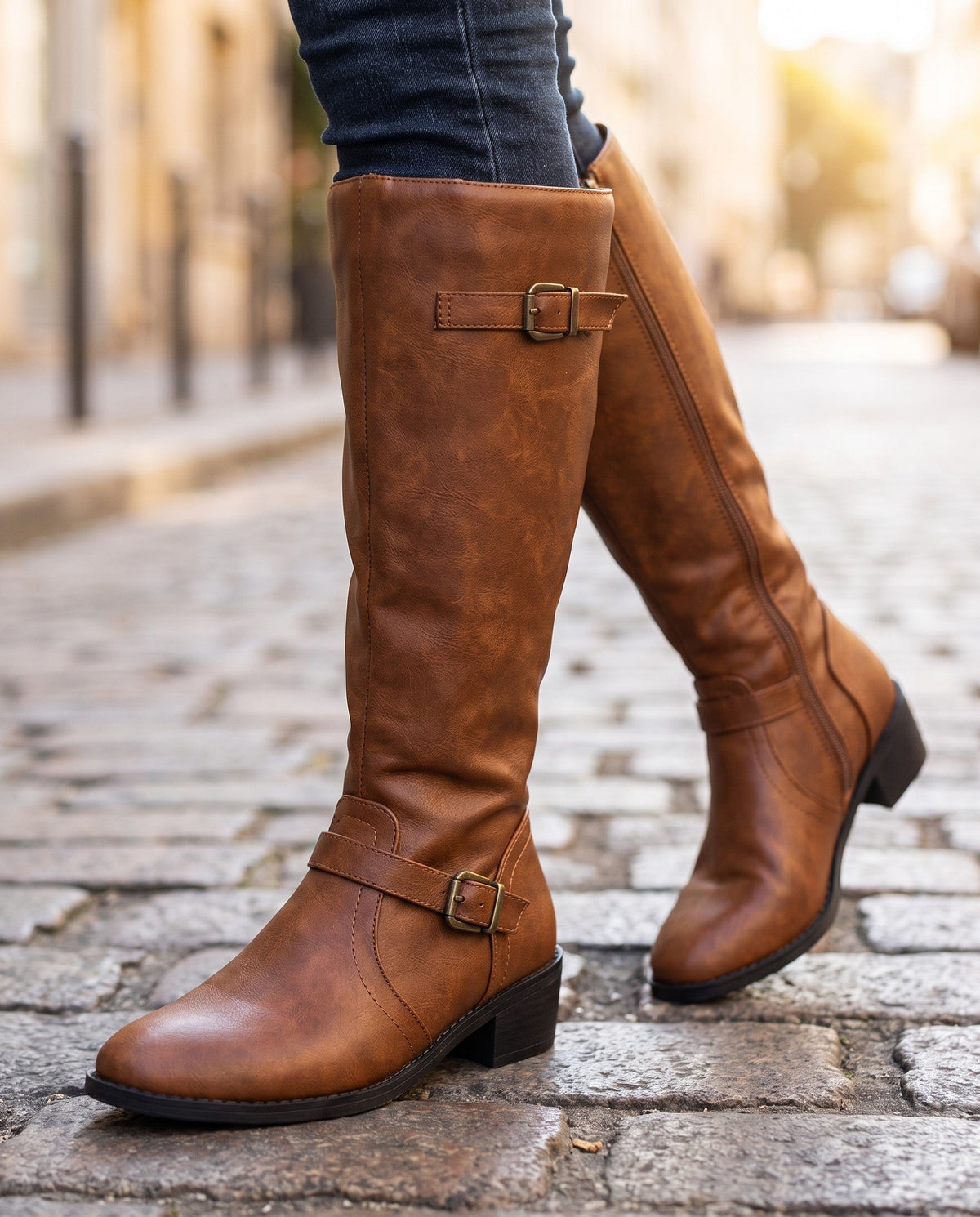 Cassian Kniehohe Schnallenstiefel