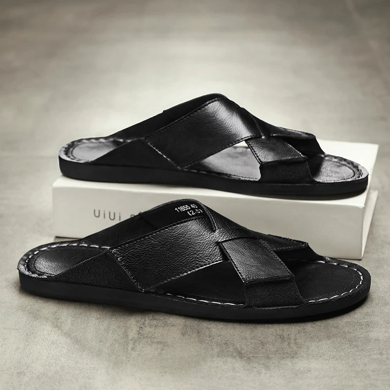 Castellano Leather Sandal - ARDEN ROVE