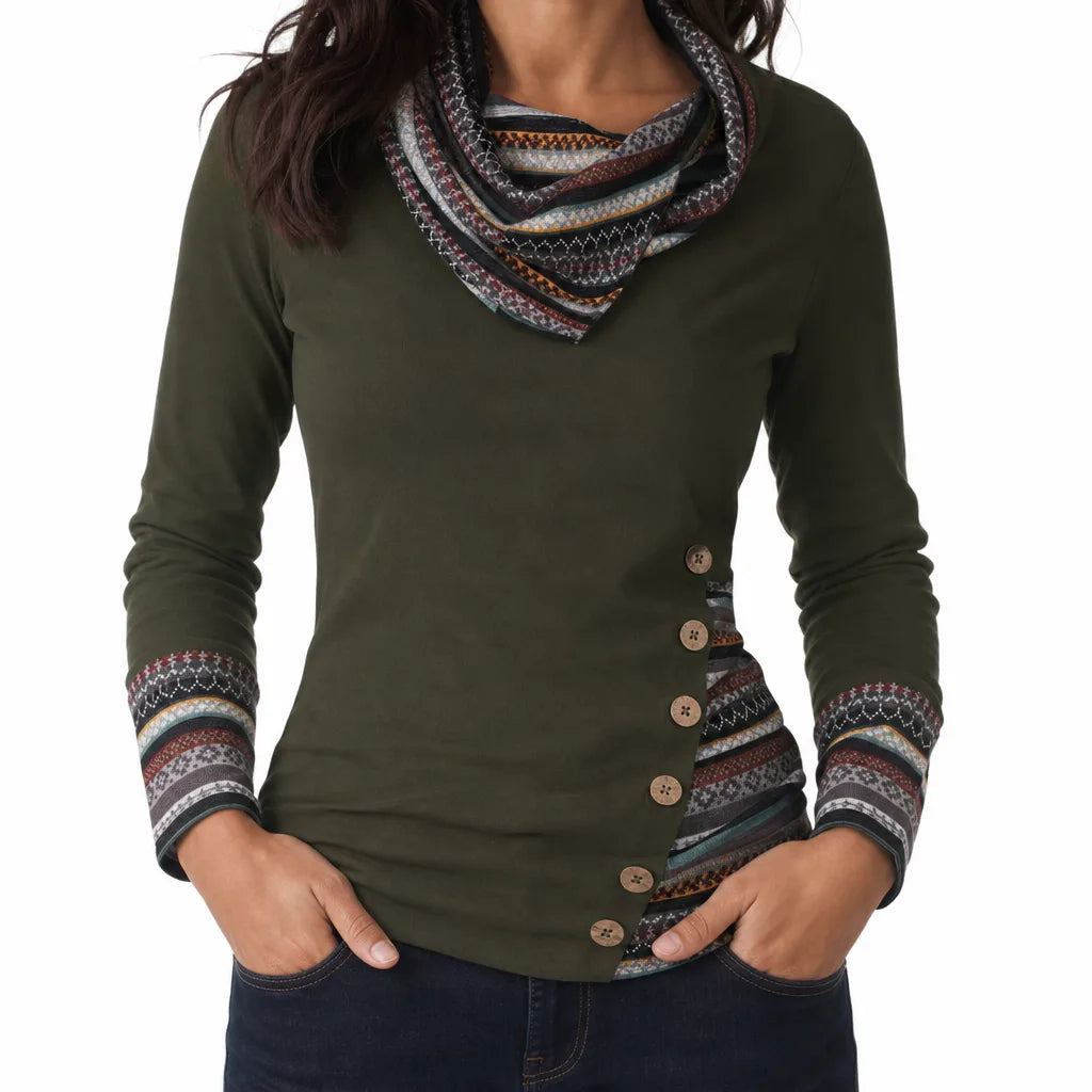 Catrin | Women's Patchwork Cozy Hoodie