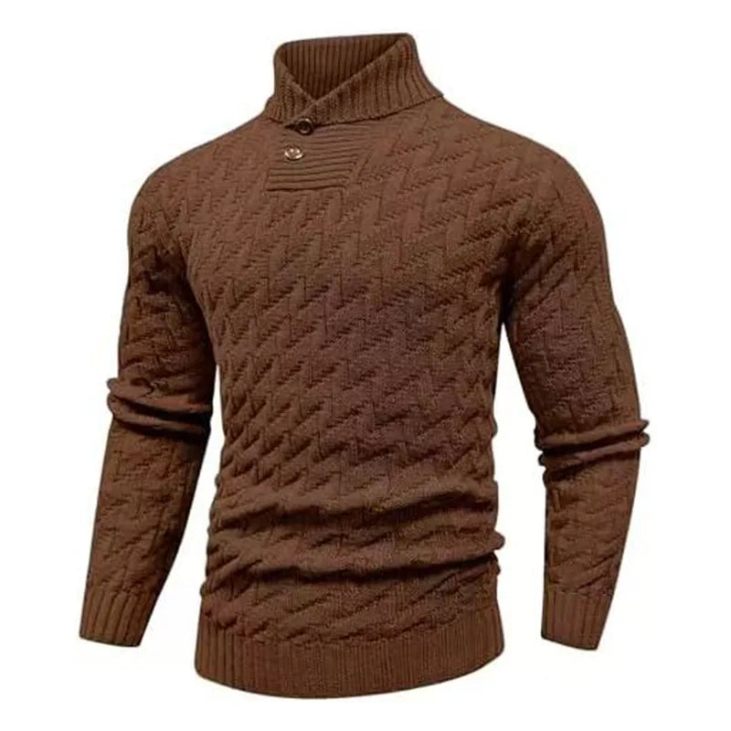 Channing | Pull texturé à col roulé pour homme