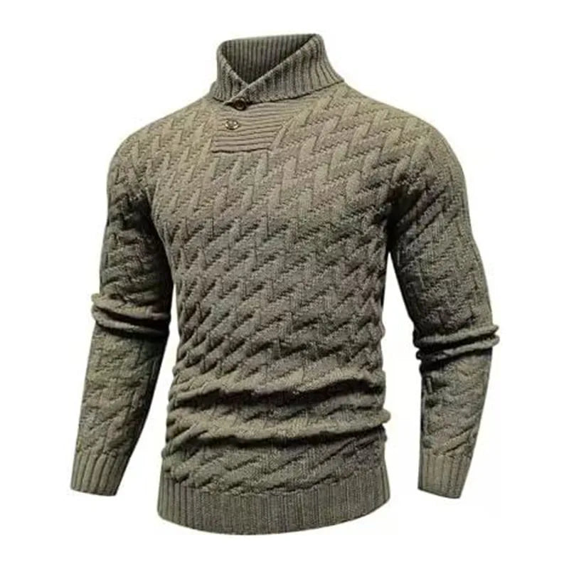 Channing | Pull texturé à col roulé pour homme