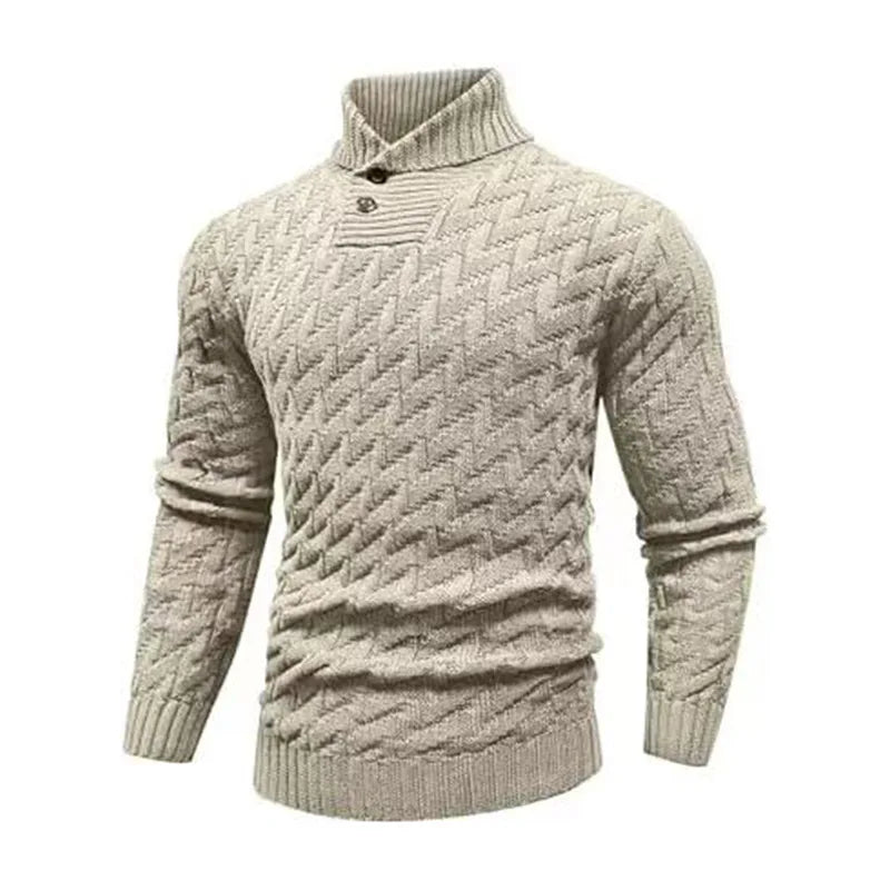 Channing | Pull texturé à col roulé pour homme