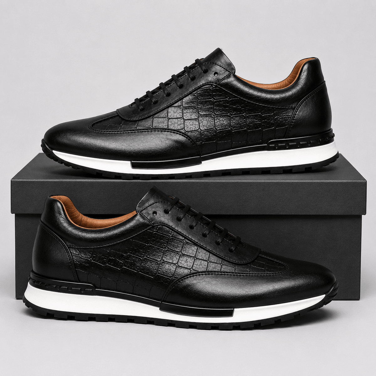 CHARLES LEATHER SNEAKERS - ARDEN ROVE