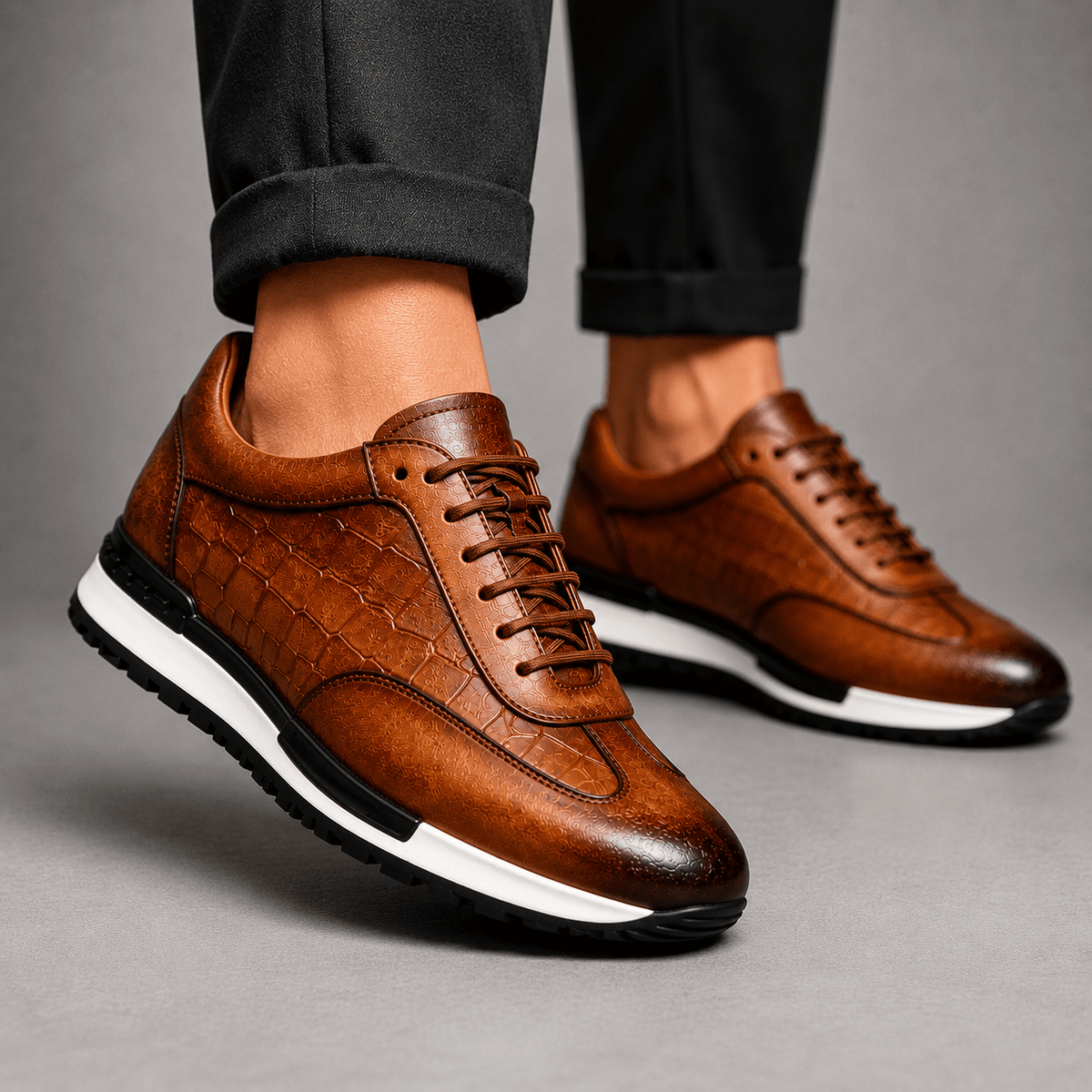CHARLES LEATHER SNEAKERS - ARDEN ROVE