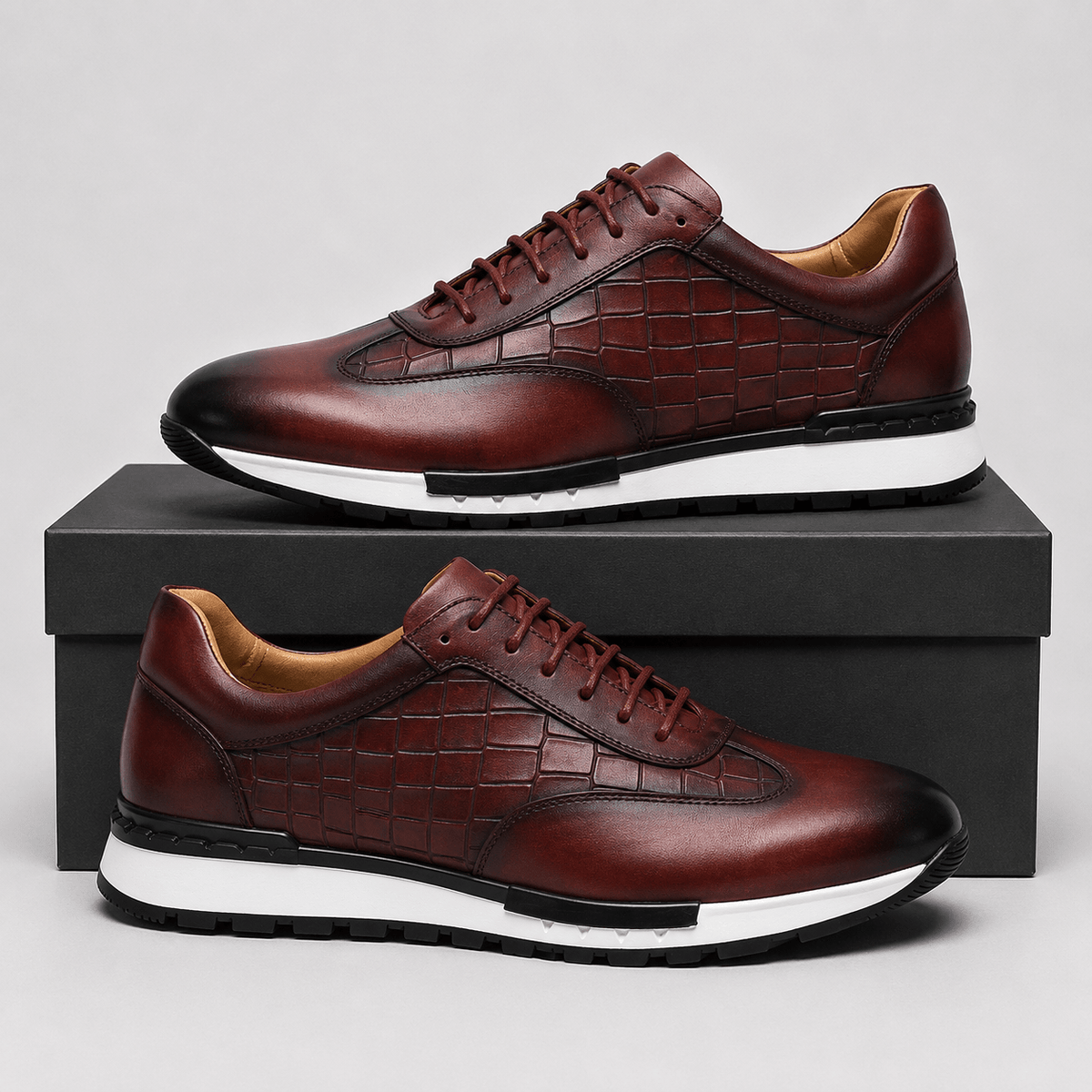 CHARLES LEATHER SNEAKERS - ARDEN ROVE