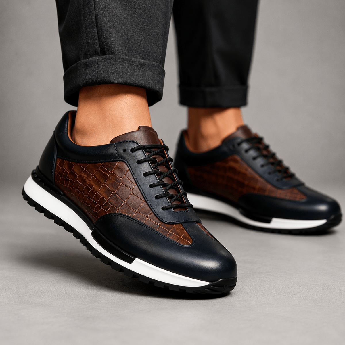 CHARLES LEATHER SNEAKERS - ARDEN ROVE