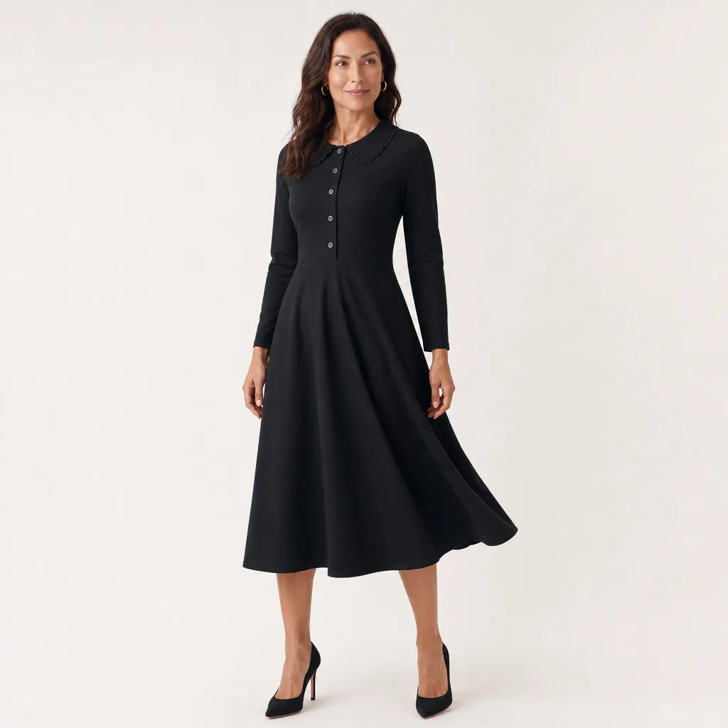 Chelsey | Women's Collar Midi Dress