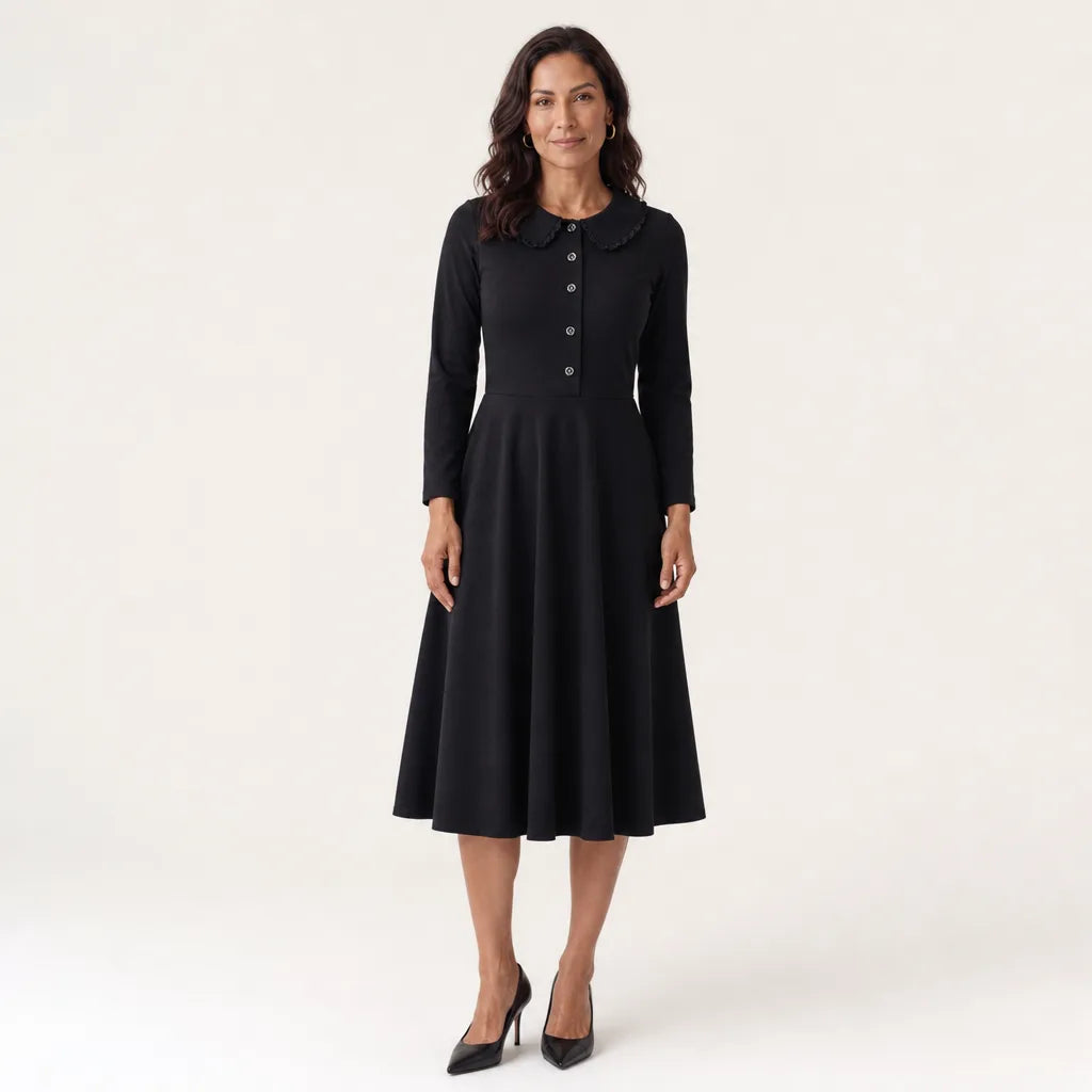 Chelsey | Women's Collar Midi Dress