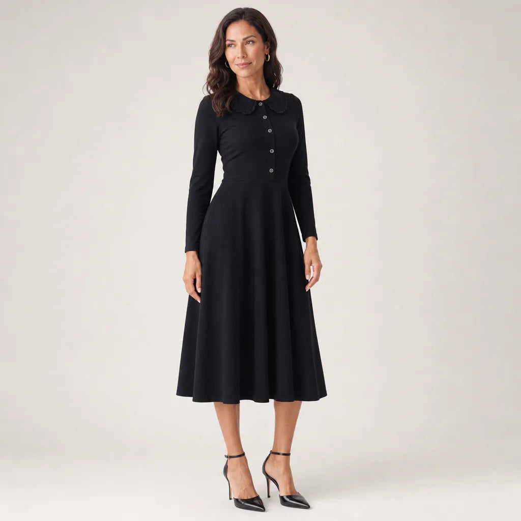 Chelsey | Women's Collar Midi Dress