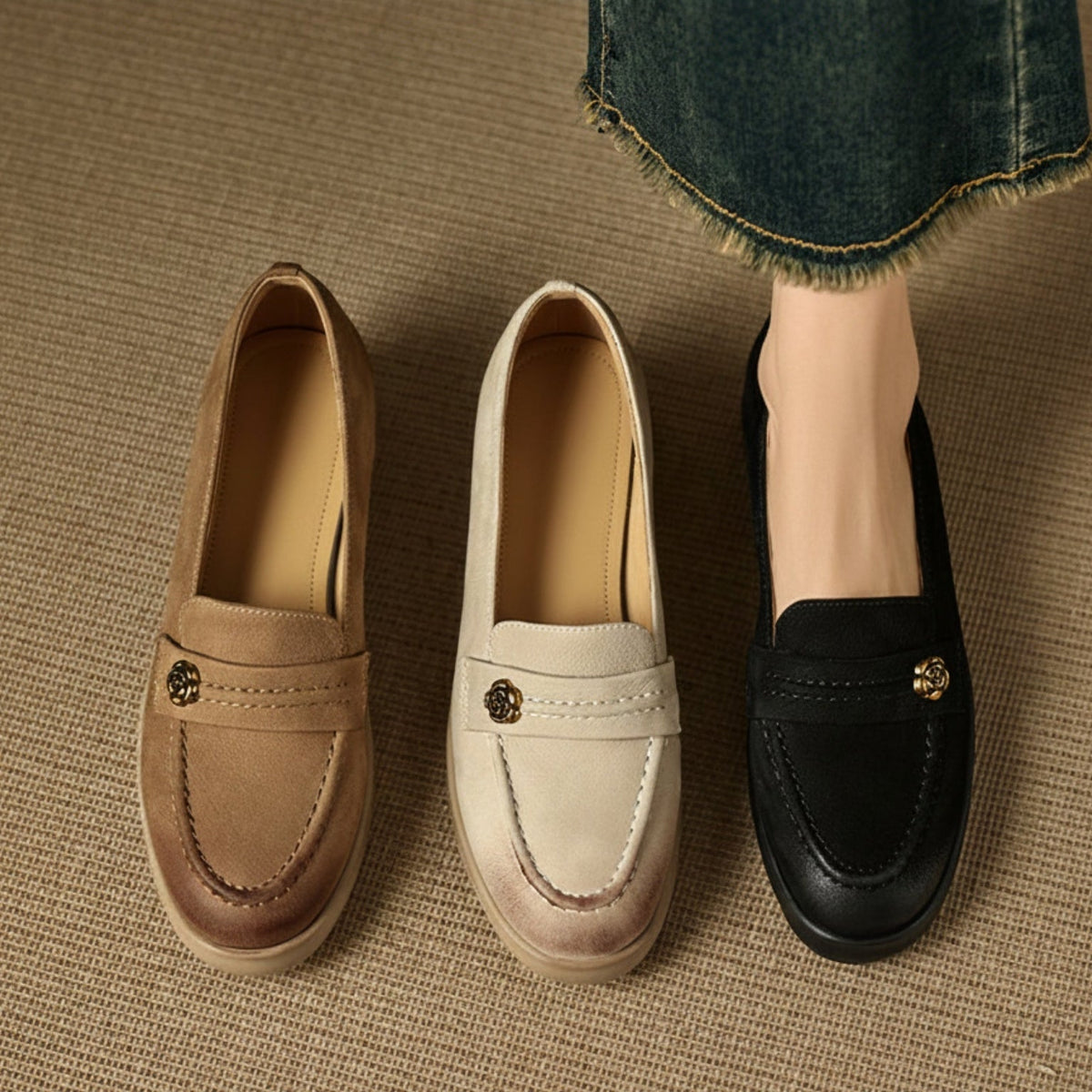 Zapatos de plataforma de cuero genuino Mira
