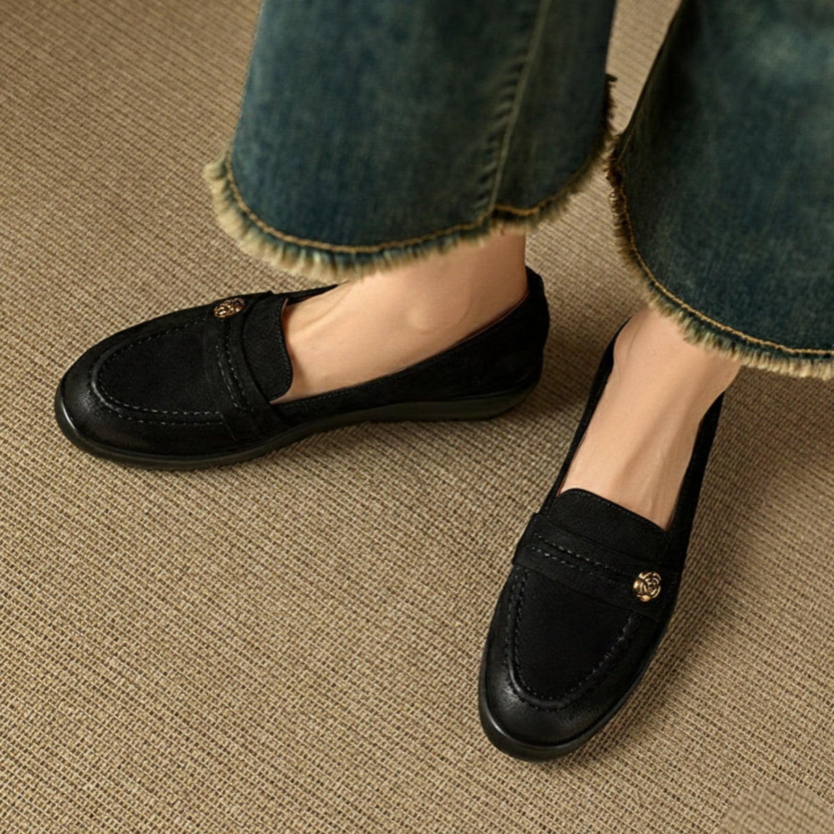 Zapatos de plataforma de cuero genuino Mira
