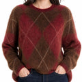 Clementine | Damen-Strickpullover mit Rautenmuster und Diamant-Detail