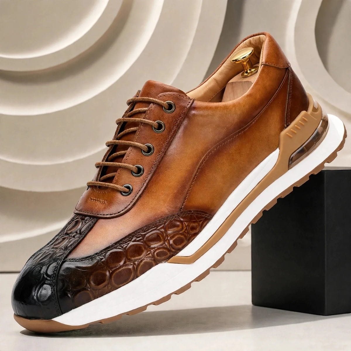 Marcello sneakers i koppeläder