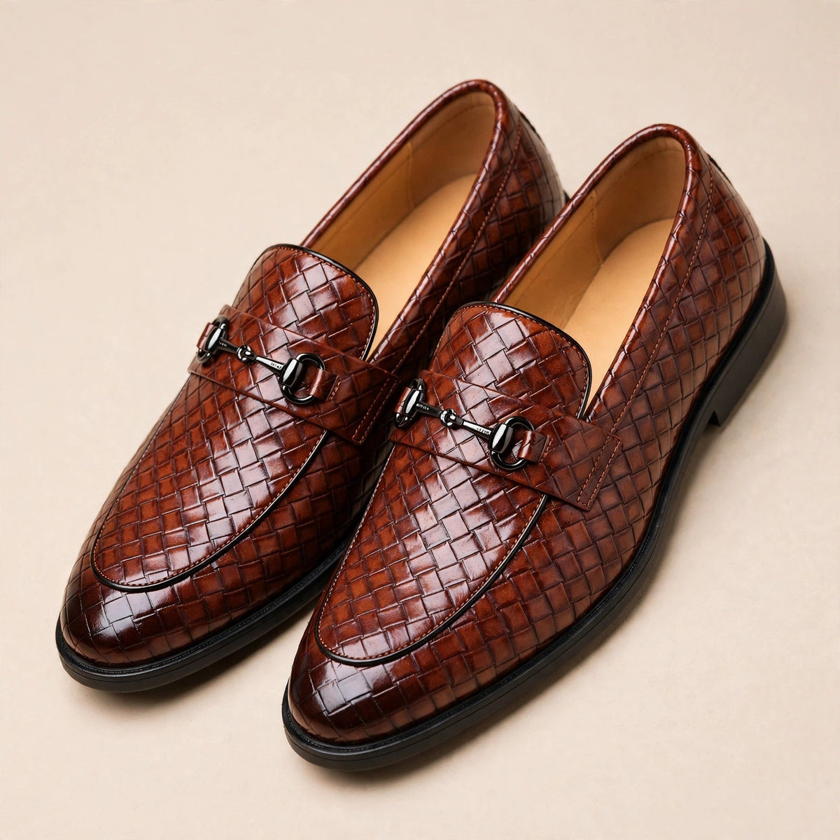 Elaric hästsko-loafers i läder