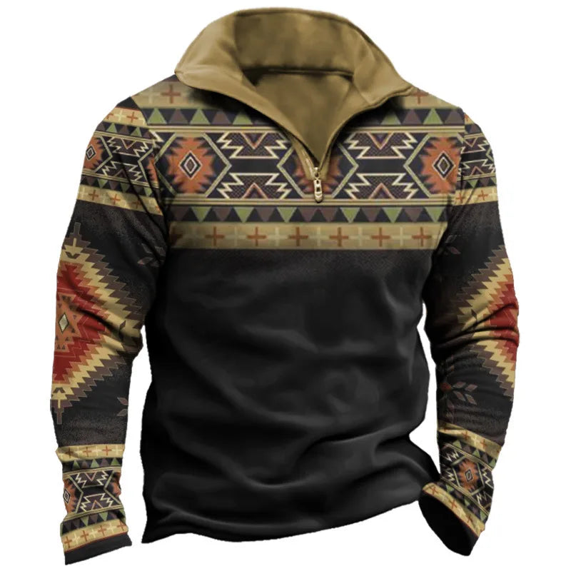 Corwin | Pull western à col zippé pour homme