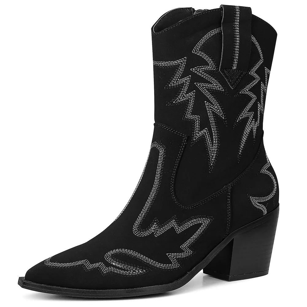 Cowgirl Embroidered Boots - ARDEN ROVE