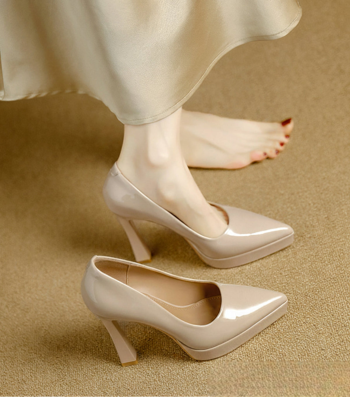 Tacones Vela de cuero genuino
