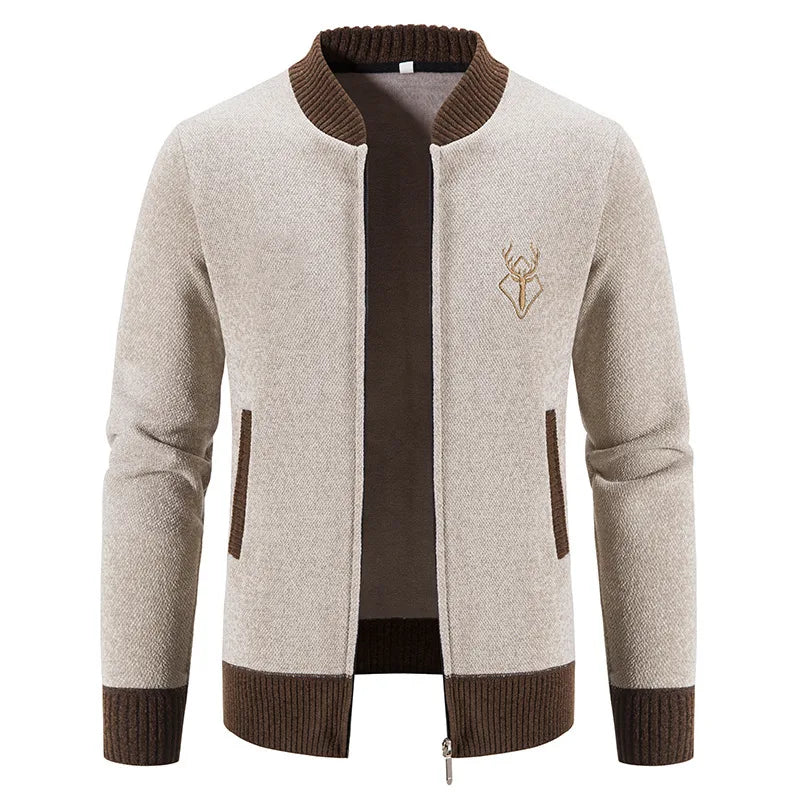 Cyrus | Gilet sans manches en maille à motif cerf pour homme