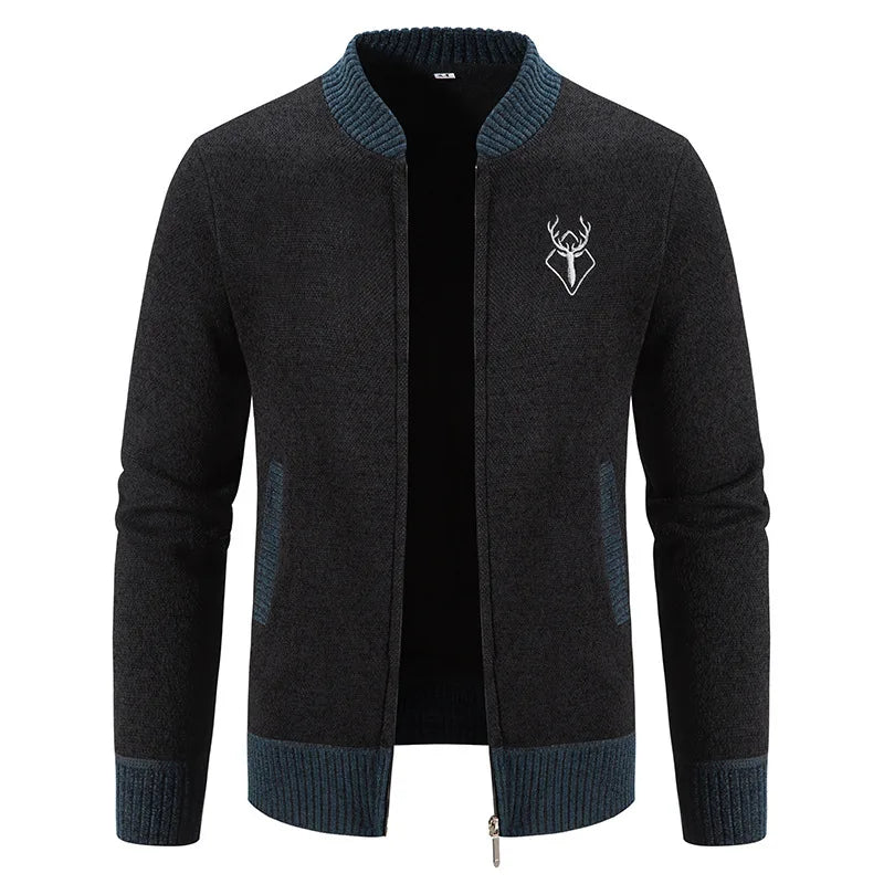 Cyrus | Gilet sans manches en maille à motif cerf pour homme