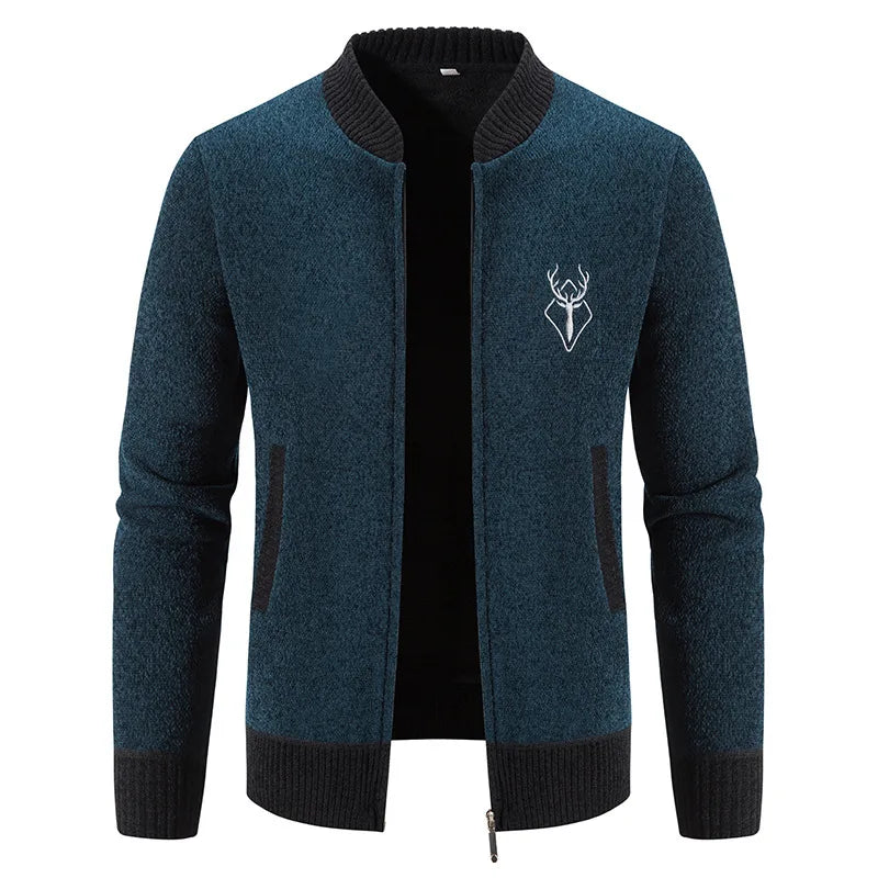 Cyrus | Gilet sans manches en maille à motif cerf pour homme