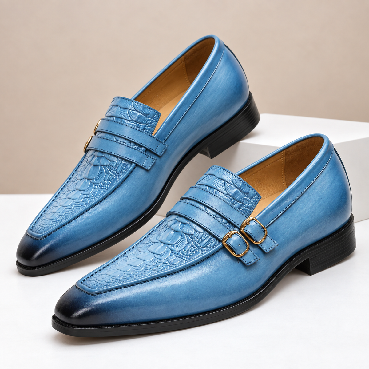 Alaric Cowhide Leather Loafers