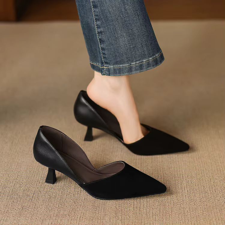 Mae Genuine Suede Heels