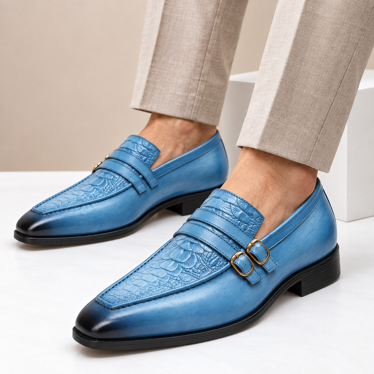 Alaric Cowhide Leather Loafers