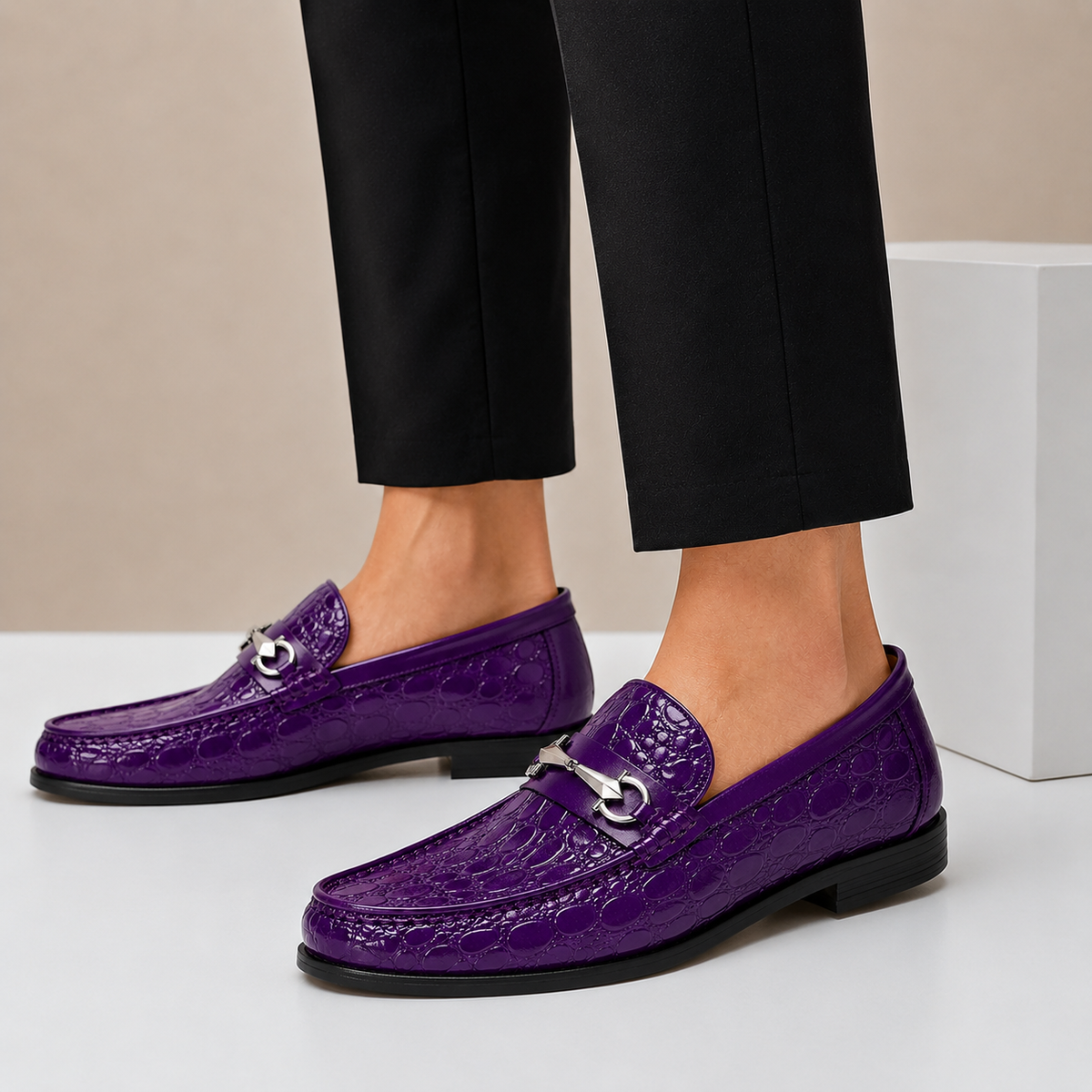 Dorvaro loafers i okselæder