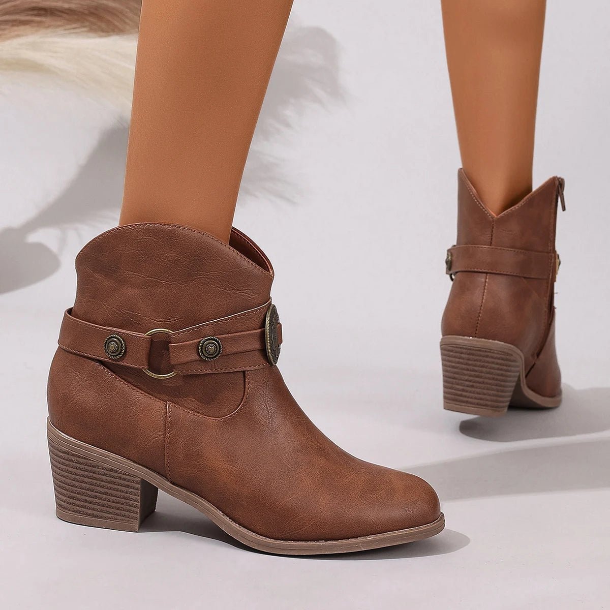 Dakota Buckle Ankle Boot - ARDEN ROVE