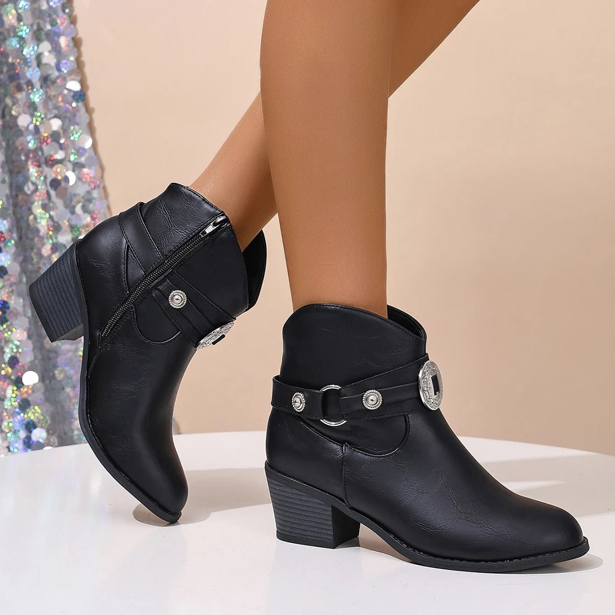 Dakota Buckle Ankle Boot - ARDEN ROVE