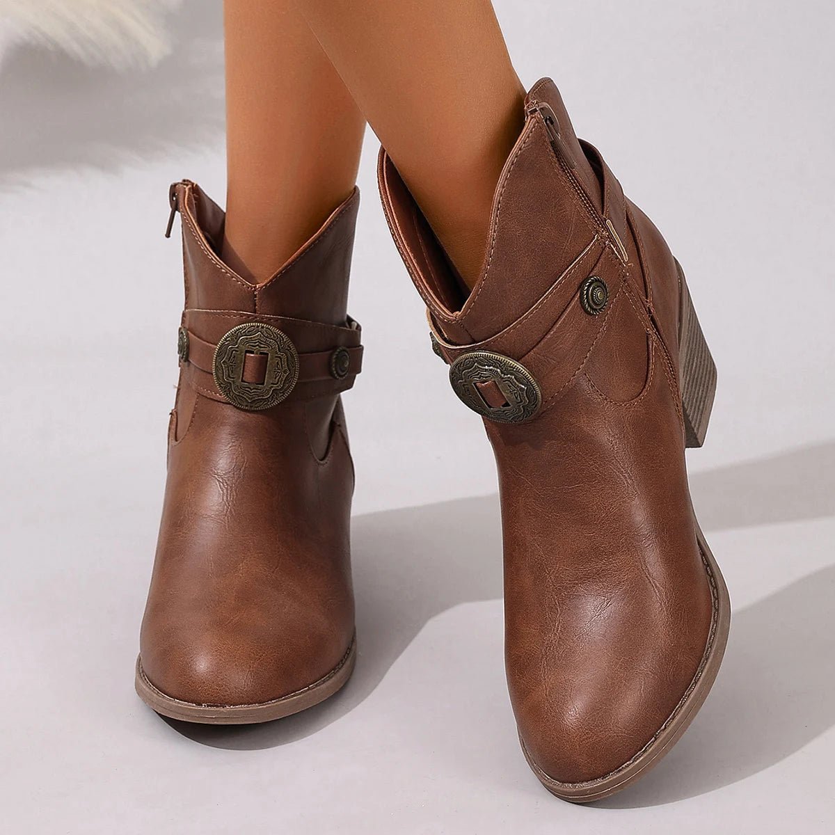 Dakota Buckle Ankle Boot - ARDEN ROVE