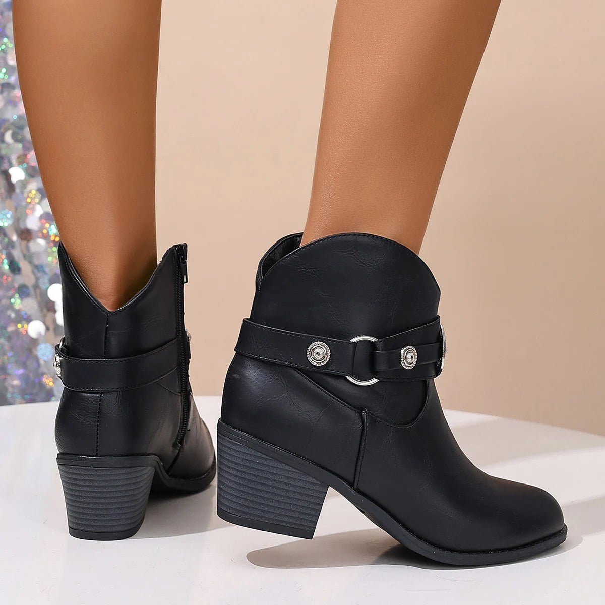 Dakota Buckle Ankle Boot - ARDEN ROVE