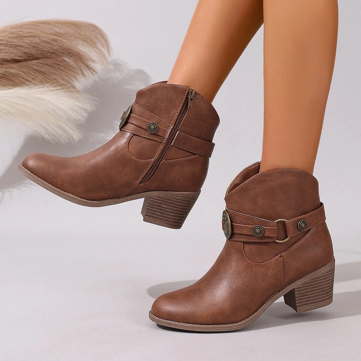 Dakota Buckle Ankle Boot - ARDEN ROVE