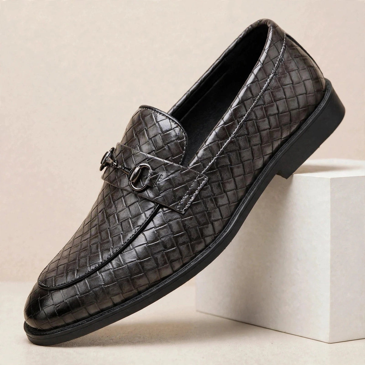 Elaric hästsko-loafers i läder