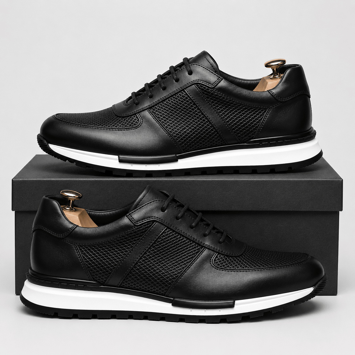 DAVID MILLER LEATHER SNEAKERS - ARDEN ROVE