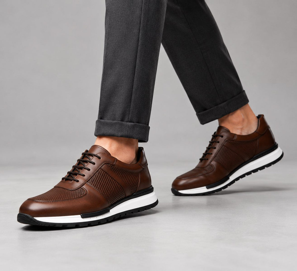 DAVID MILLER LEATHER SNEAKERS - ARDEN ROVE